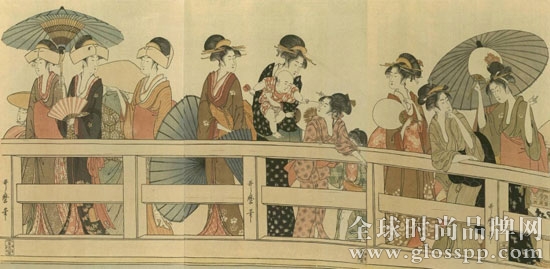 喜多川歌麿（Outamaro）是Dior先生母亲最喜爱的浮世绘大师，他的作品也让童年时期的Christian Dior深深着迷于古老的东方艺术，让他的一生都迷恋着那些绣有花卉及奇异动物的精美绸缎。