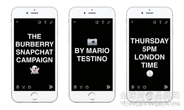 Burberry积极拓展技术领域 再次联手阅后即焚应用Snapchat发布广告制作过程