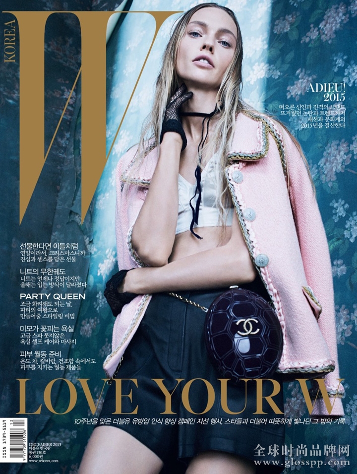 Sasha Pivovarova《W》杂志韩国版2015年12月号