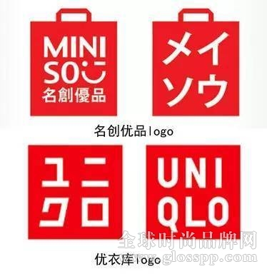 (名创优品和优衣库logo比较)