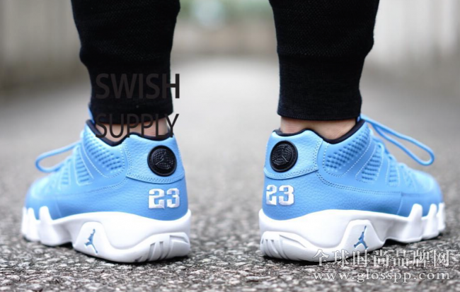 832822-401,AJ9,Air Jordan 9 832822-401AJ9低帮 北卡蓝 Air Jordan 9 Low “Pantone” 上脚实拍
