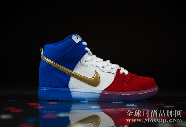 313171-674,Nike SB,Dunk High 313171-674 Nike Dunk SB High PRM 法国国旗配色美图近赏