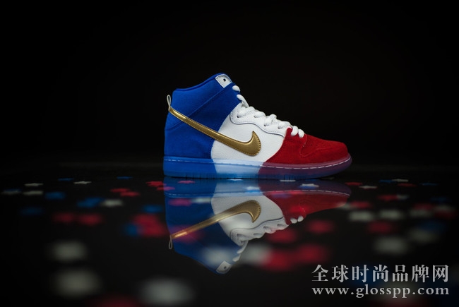 313171-674,Nike SB,Dunk High 313171-674 Nike Dunk SB High PRM 法国国旗配色美图近赏