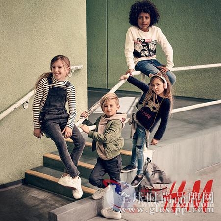 H&M童装广告大片来袭　造型时尚清新