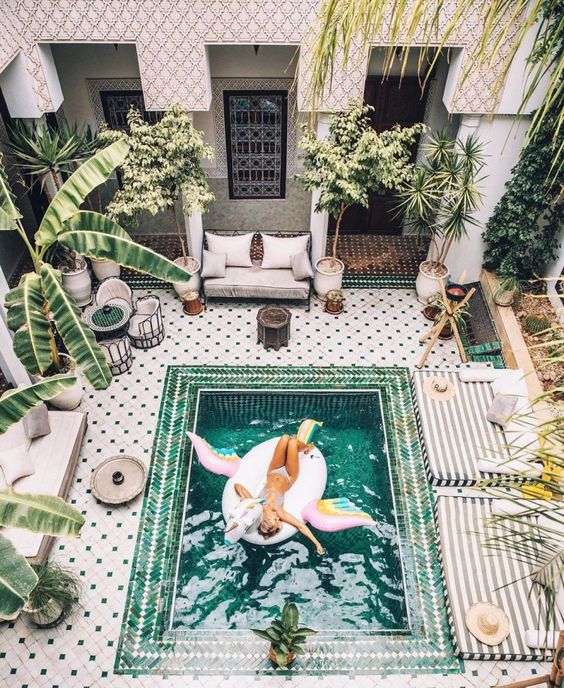 Le Riad Yasmine酒店 图片来源自Pinterest@Лиза Рошер